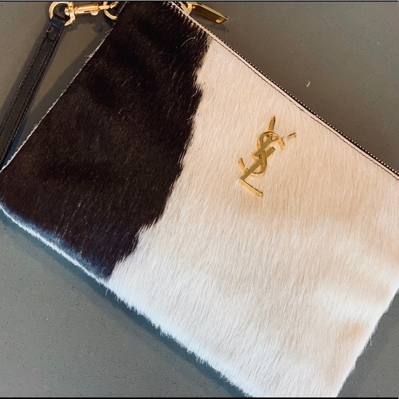 Saint Laurent Handbags - Saint Laurent + Monogram YSL Cow Print Pouch